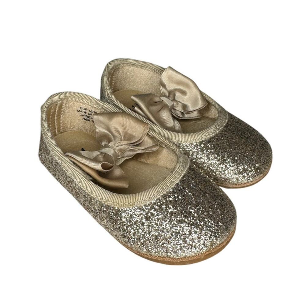 H&M Glittery Ballet Flats Size 18-19 (3-4)